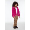 Lily Kids Confetti Pink Faux Fur Coat - Fur & Faux Fur Coats - 2 - thumbnail