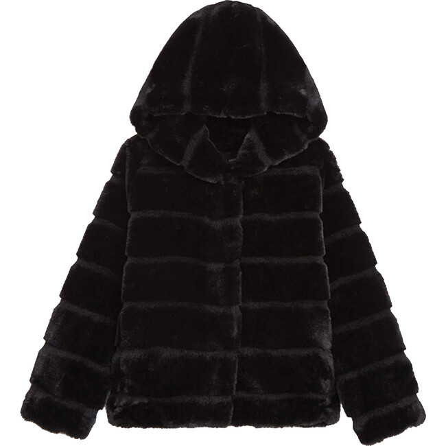 Goldie Kids Noir Faux Fur Coat