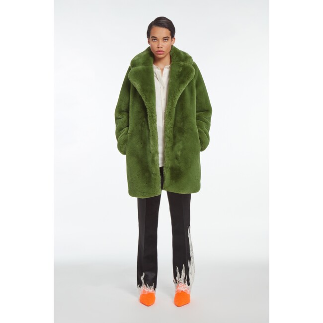 Women's Stella Moss Green Faux Fur Coat