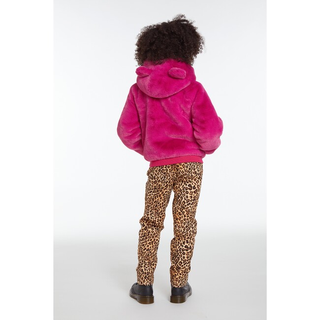Lily Kids Confetti Pink Faux Fur Coat - Fur & Faux Fur Coats - 3