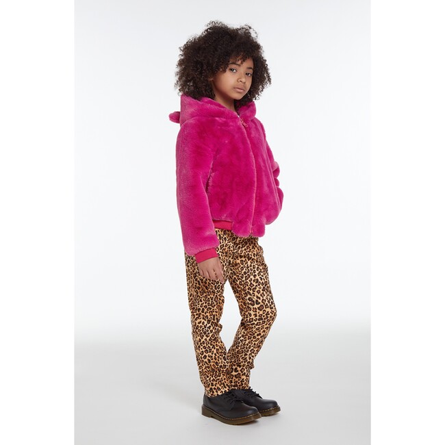 Lily Kids Confetti Pink Faux Fur Coat - Fur & Faux Fur Coats - 4