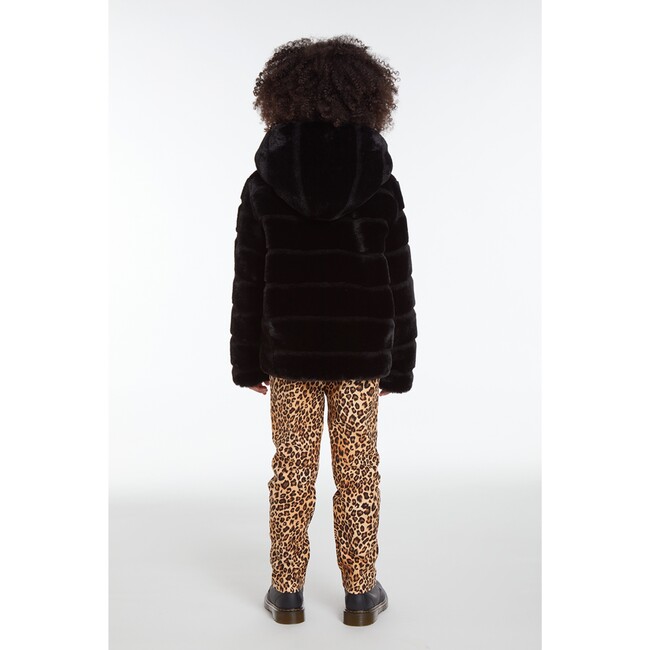 Goldie Kids Noir Faux Fur Coat - Faux Fur Coats - 3