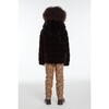 Goldie Kids Noir Faux Fur Coat - Faux Fur Coats - 3