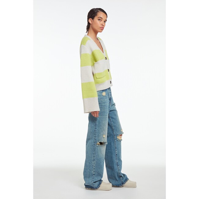 Women's Marcella Kiwi Stripe Re-Knit Sweater - Sweaters - 4