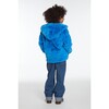 Goldie Kids Azure Blue Faux Fur Coat - Fur & Faux Fur Coats - 3