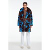 Women's Jahaira Blue/Espresso Camo Coat - Fur & Faux Fur Coats - 2