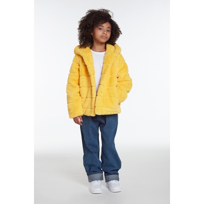 Goldie Kids Maize Faux Fur Coat - Faux Fur Coats - 2