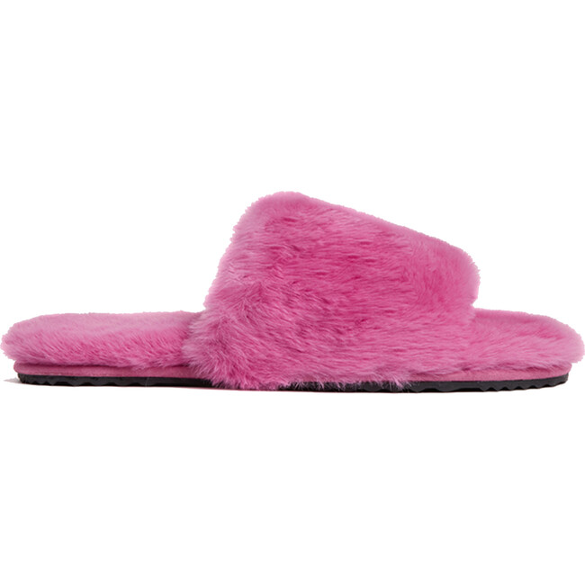 Women's Diana Sugar Pink Faux Fur Slippers - Slippers - 1