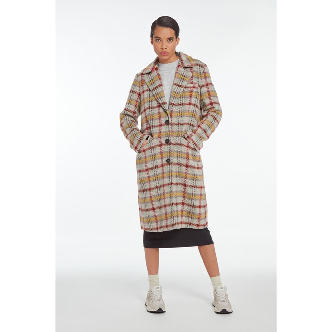 Women's Fallyn Rainbow Plaid Coat - Coats - 2