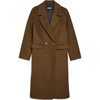 Women's Aaron Pea Green Coat - Faux Fur Coats - 1 - thumbnail