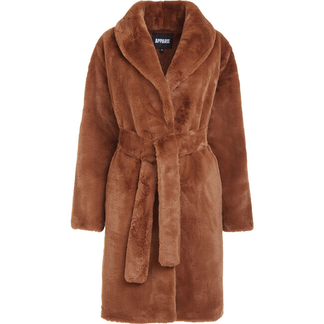 Women's Bree Camel Faux Fur Coat