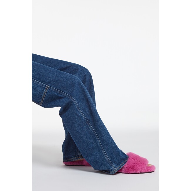 Women's Diana Sugar Pink Faux Fur Slippers