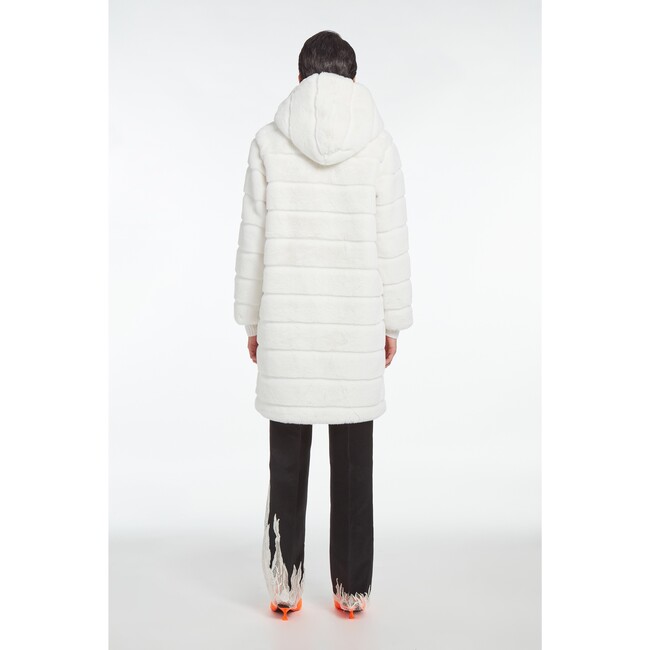Women's Celina Ivory Faux Fur Coat - Fur & Faux Fur Coats - 3