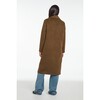 Women's Aaron Pea Green Coat - Faux Fur Coats - 3