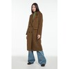 Women's Aaron Pea Green Coat - Faux Fur Coats - 4