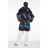 Women's Jahaira Blue/Espresso Camo Coat - Fur & Faux Fur Coats - 4