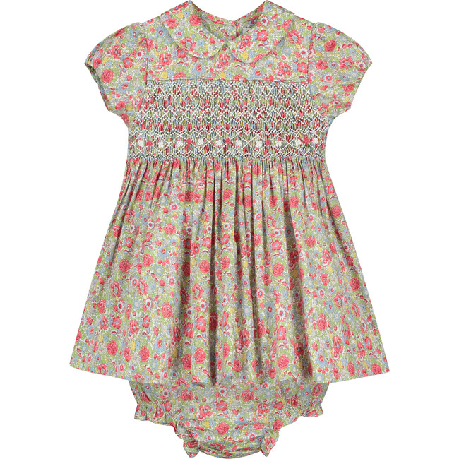 Tova Hand-Smocked Baby Dress, Floral