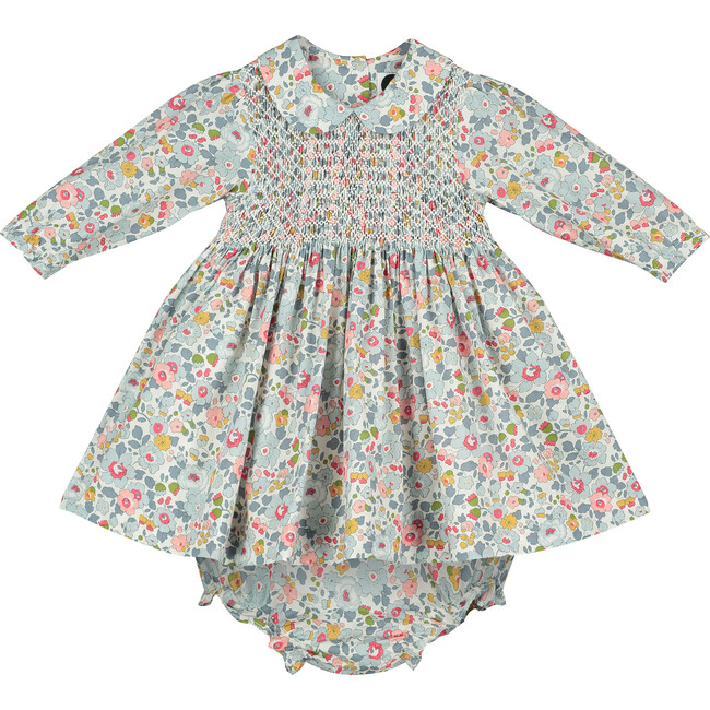 Philippa Hand-Smocked Baby Dress, Multi