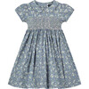 Marisol Hand-Smocked Girls Dress, Blue Floral - Dresses - 1 - thumbnail