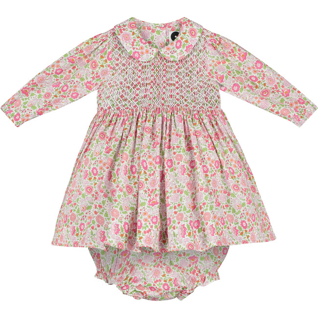 Rhea Hand-Smocked Baby Dress, Floral