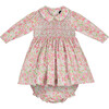 Rhea Hand-Smocked Baby Dress, Floral - Dresses - 1 - thumbnail