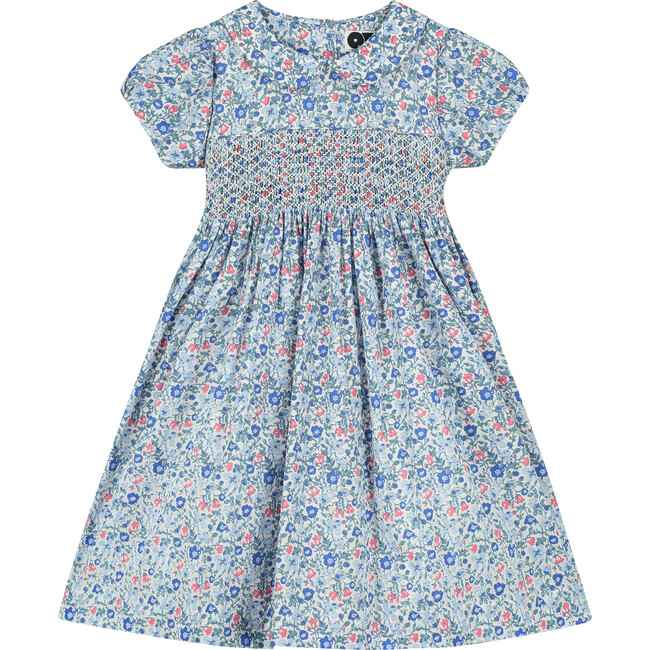Pearl Hand-Smocked Girls Dress, Floral