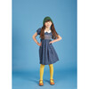 Nicolette Hand-Smocked Girls Dress, Navy Floral - Dresses - 2