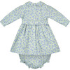 Tiffany Hand-Smocked Baby Dress, Floral, Blue - Dresses - 3