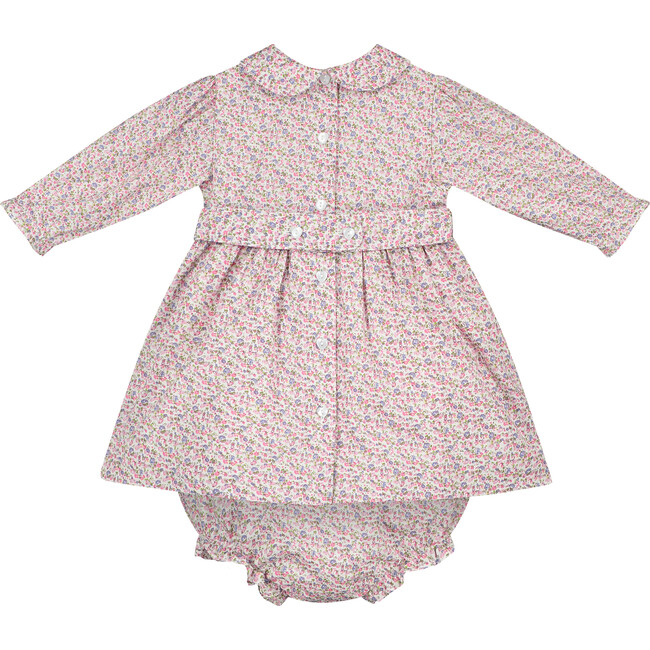 Myra Hand-Smocked Baby Dress, Pink Floral