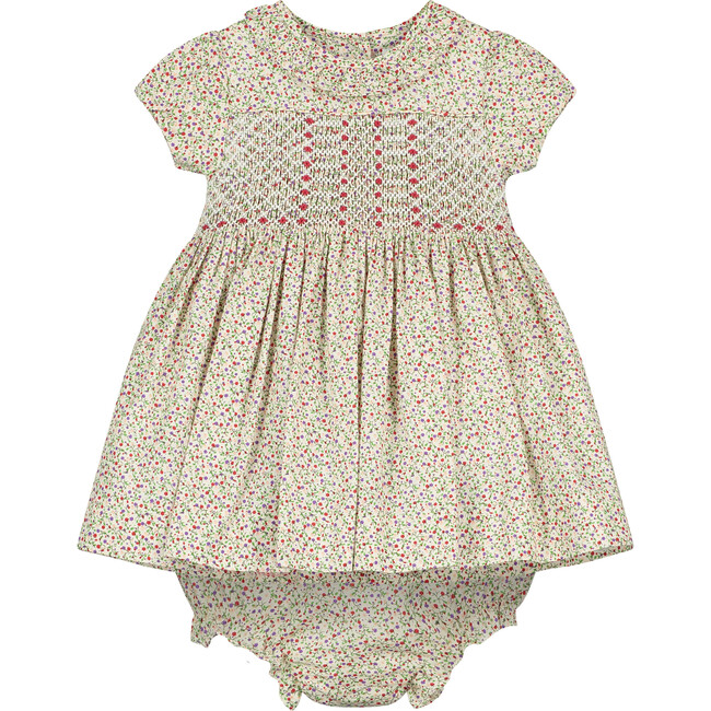 Jamieson Hand-Smocked Baby Dress, Floral - Dresses - 1