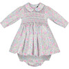 Hilda Hand-Smocked Baby Dress, Pink Floral - Dresses - 1 - thumbnail