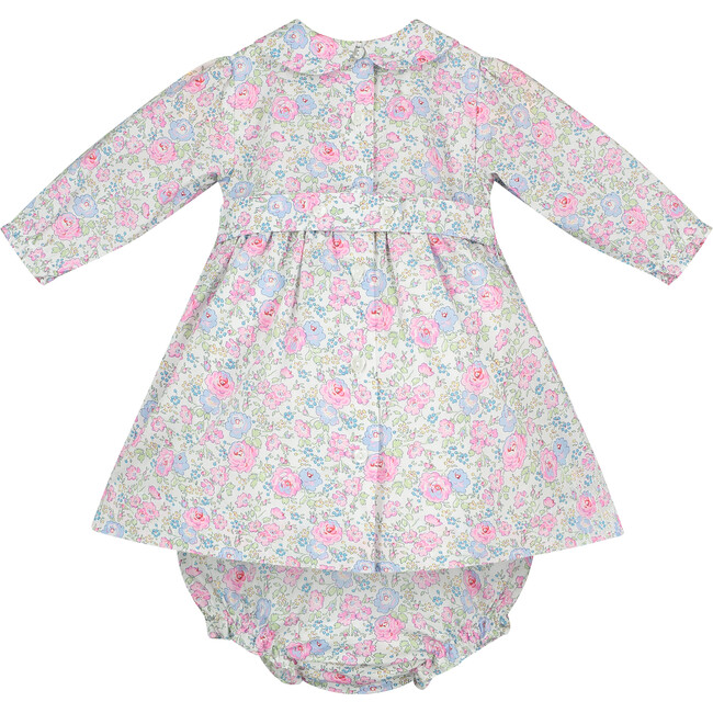 Hilda Hand-Smocked Baby Dress, Pink Floral - Dresses - 3
