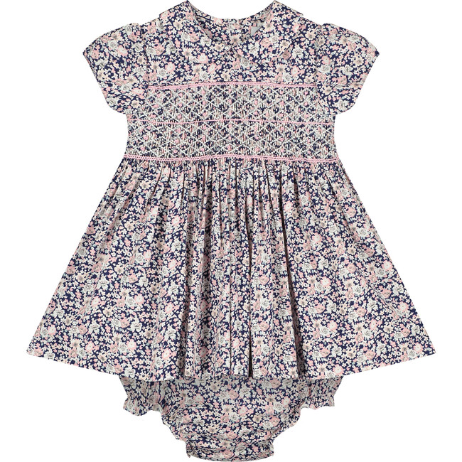 Christine Hand-Smocked Baby Dress, Floral