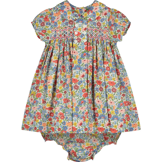 Eris Hand-Smocked Baby Dress, Floral