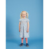 Zuri Hand-Smocked Girls Dress, Blue Floral - Dresses - 2