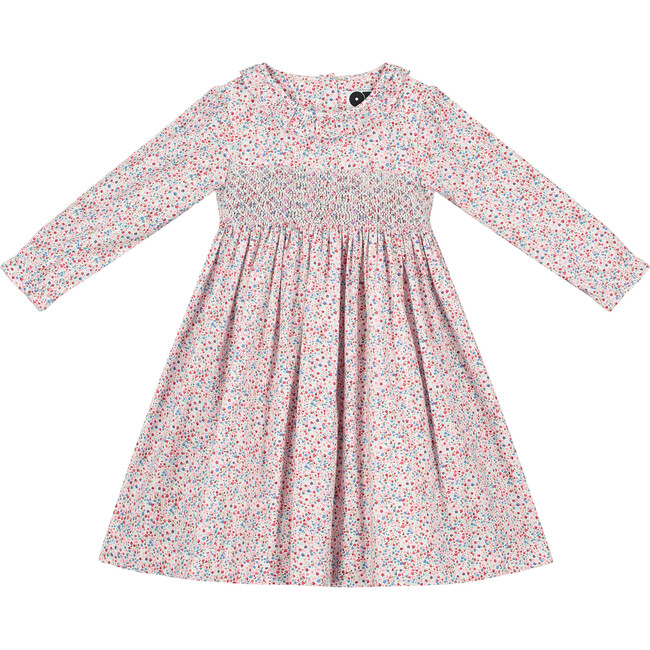 Devin Hand-Smocked Girls Dress, Floral - Dresses - 3