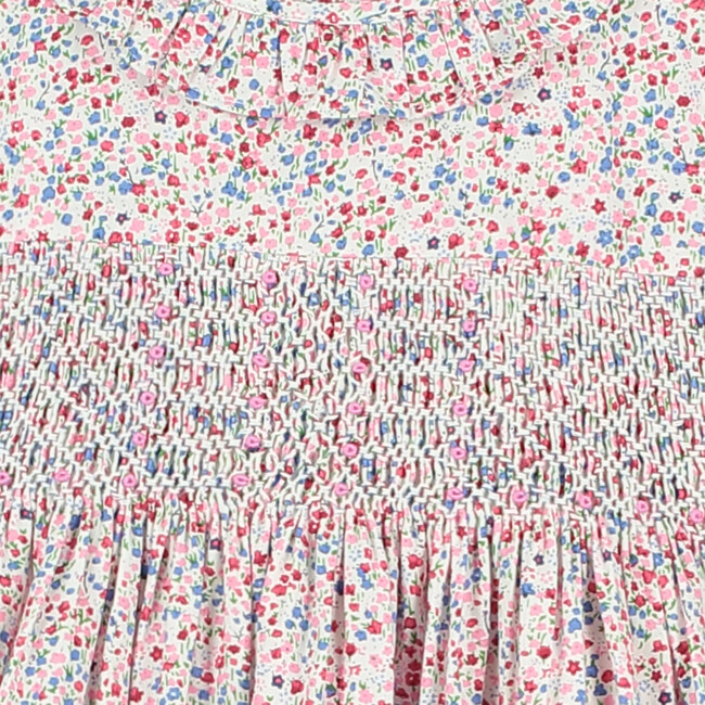 Devin Hand-Smocked Girls Dress, Floral - Dresses - 4