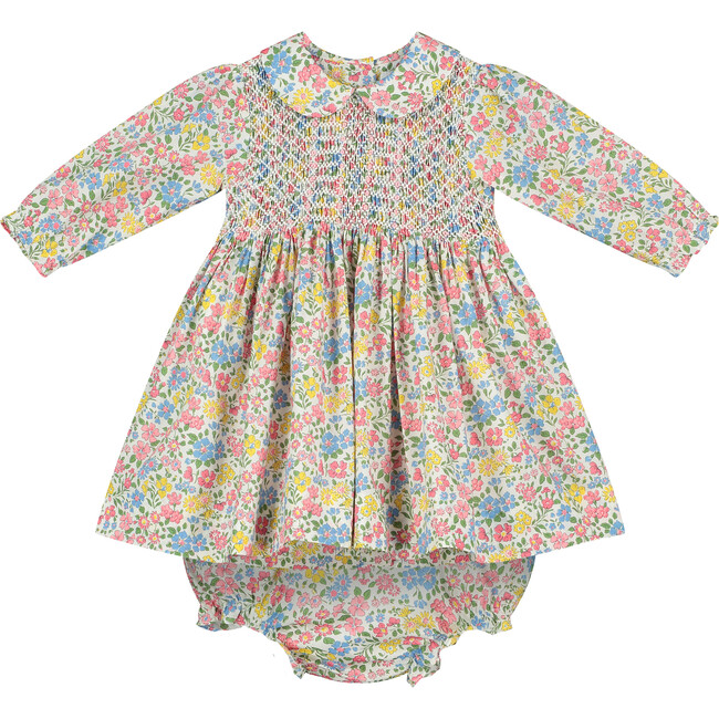 Kynlee Hand-Smocked Baby Dress, Floral