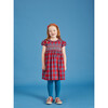 Bijoux Hand-Smocked Girls Dress, Red Tartan - Dresses - 2