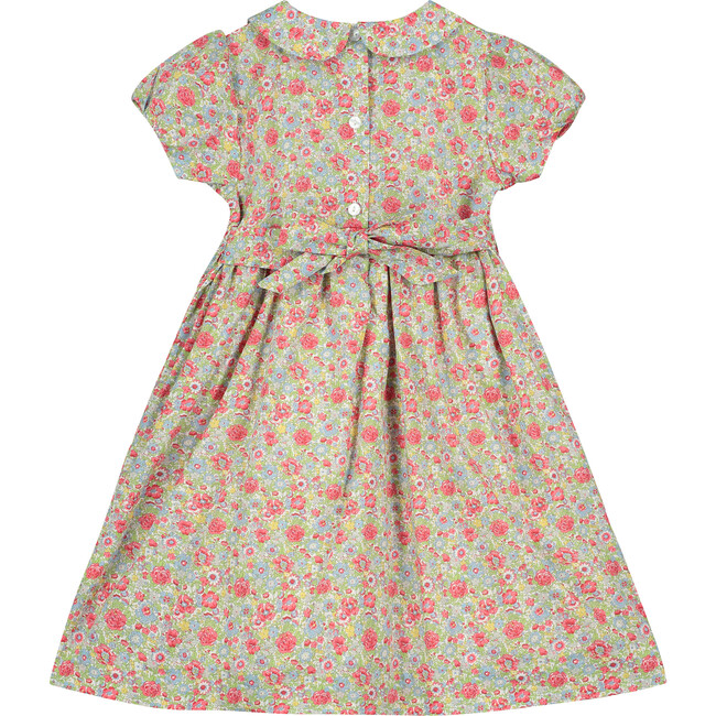 Beatrice Hand-Smocked Girls Dress, Floral - Dresses - 3