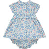 Lilah Hand-Smocked Baby Dress, Blue Floral - Dresses - 3
