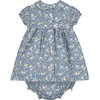 Alma Hand-Smocked Baby Dress, Blue Floral - Dresses - 3