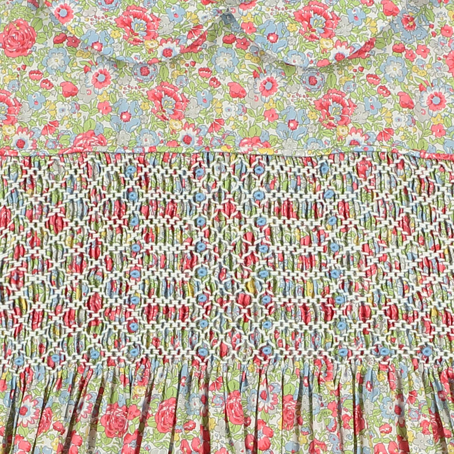 Beatrice Hand-Smocked Girls Dress, Floral - Dresses - 4
