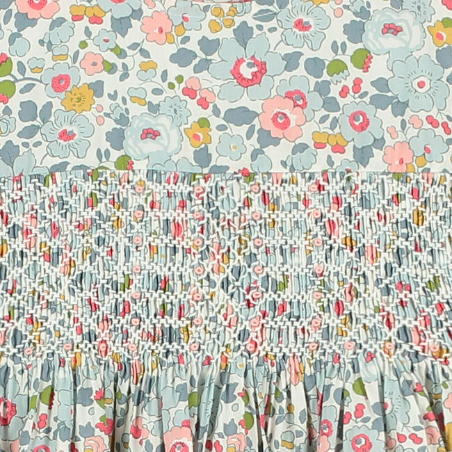 Atlanta Hand-Smocked Girls Dress, Floral - Dresses - 4