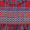 Bijoux Hand-Smocked Girls Dress, Red Tartan - Dresses - 4
