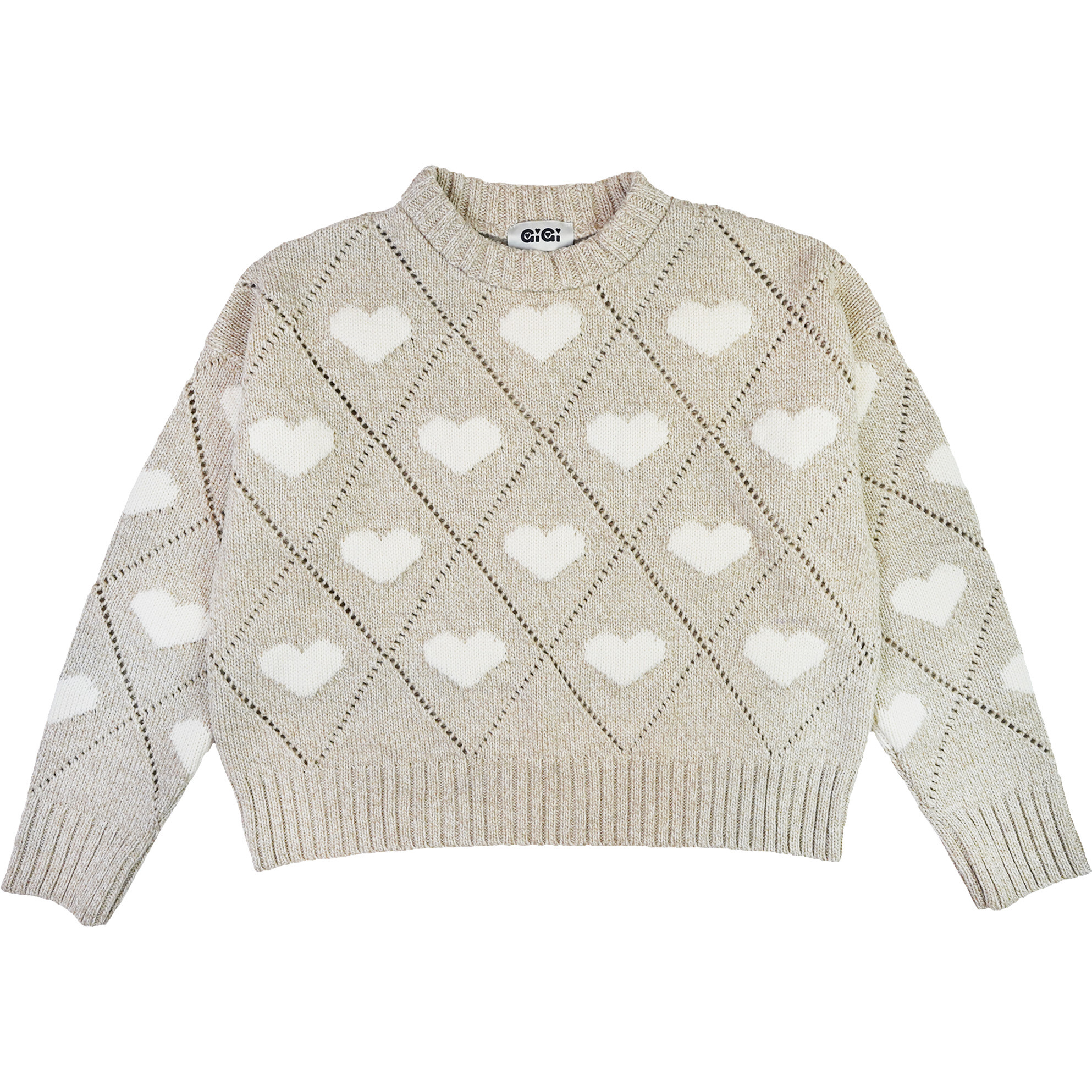 Women's Love Sweater, Beige Marl - Sweaters - 1