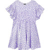 Ruffle Sleeve Empire Waist Dress, Lavender Leopard - Dresses - 1 - thumbnail