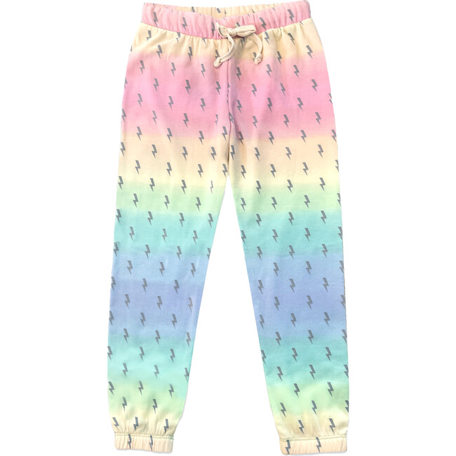 Cozy Sweatpant, Rainbow Ombre Bolts
