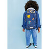 Custom Dark Blue Sherpa Denim Jacket, Camo - Denim Jackets - 3 - thumbnail