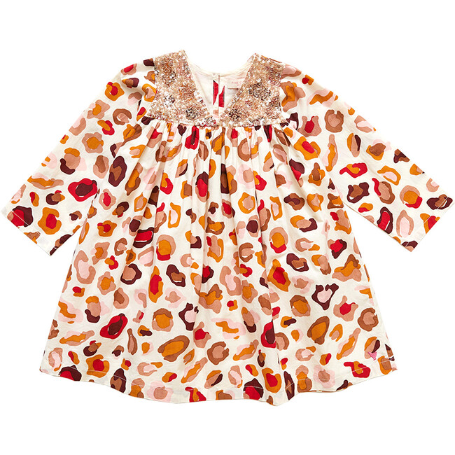 Girls Courtney Dress, Multi Leopard